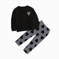 thumbnail image 1 of WXFAZCVU Outfits for Girls Cute Printed Long Sleeve Pullover Tops and Pants 2 Piece Set Size 5-6 Years, 1 of 4