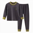 thumbnail image 1 of WXFAZCVU Pajamas for Girls Warm Fleece Lined Underwear Set Long Sleeve Shirt and Pants Outfits Fall Clothes Size 2-3 Years, 1 of 4