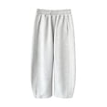 thumbnail image 1 of ZIXKCGDSE Pants for Girls Lightweight Elastic Waist Wide Leg Pants Loose Straight Trousers Size 12-13 Years, 1 of 4