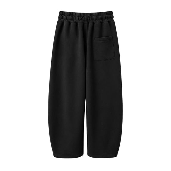 ZIXKCGDSE Pants for Girls Lightweight Elastic Waist Wide Leg Pants Loose Straight Trousers Size 5-6 Years