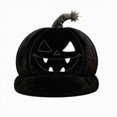 thumbnail image 1 of WXFAZCVU Pumpkin Hat Halloween Plush Embroidered Cosplay Party Headwear Trick Treating Accessory for Party One Size, 1 of 4