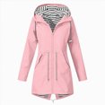 thumbnail image 1 of WXFAZCVU Rain Jacket for Girls Lightweight Zip Up Hooded Kids Raincoat Outdoor Going Out Size 5-6 Years, 1 of 4