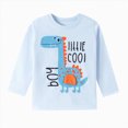thumbnail image 1 of WXFAZCVU Toddler Boys Long Sleeve Dinosaur Shirts Kid Cute Graphic T-Shirt Everyday Wear Size 3 Years, 1 of 4