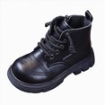 thumbnail image 1 of WXFAZCVU Toddler Girls Boots Round Toe Side Zipper Lace Up Work Boots Dress Party Shoes Size 13.5, 1 of 4