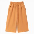 thumbnail image 1 of WXFAZCVU Toddler Girls Fleece Sweatpants Elastic Joggers Wide Leg Baggy Pants with Pockets Size 6-7 Years, 1 of 4