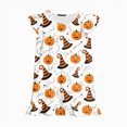thumbnail image 1 of WXFAZCVU Toddler Girls Nightdress Halloween Graphic Print Sleepwear Short Sleeve Pajamas Dress Size 4-5 Years, 1 of 4
