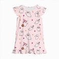 thumbnail image 1 of WXFAZCVU Toddler Girls Nightdress Halloween Graphic Print Sleepwear Short Sleeve Pajamas Dress Size 5-6 Years, 1 of 4
