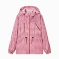 thumbnail image 1 of WXFAZCVU Women's Zip Up Hooded Rain Jacket Outdoor Going Out Raincoat Windbreaker with Pockets Size 3XL, 1 of 4