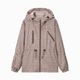 thumbnail image 1 of WXFAZCVU Women's Zip Up Hooded Rain Jacket Outdoor Going Out Raincoat Windbreaker with Pockets Size XXL, 1 of 4