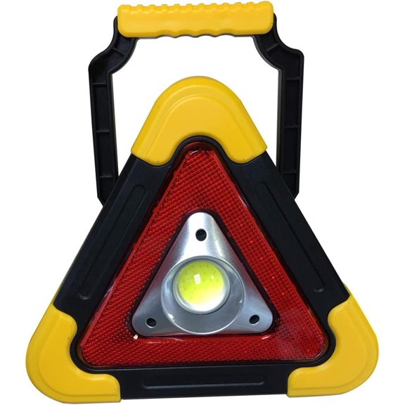 WXIAOLIN Triangle Warning Sign Emergency Light, ABS Portable Multi-Function Solar Charging LED Work Light, Car Floodlight Spotlight for Outdoor Camping