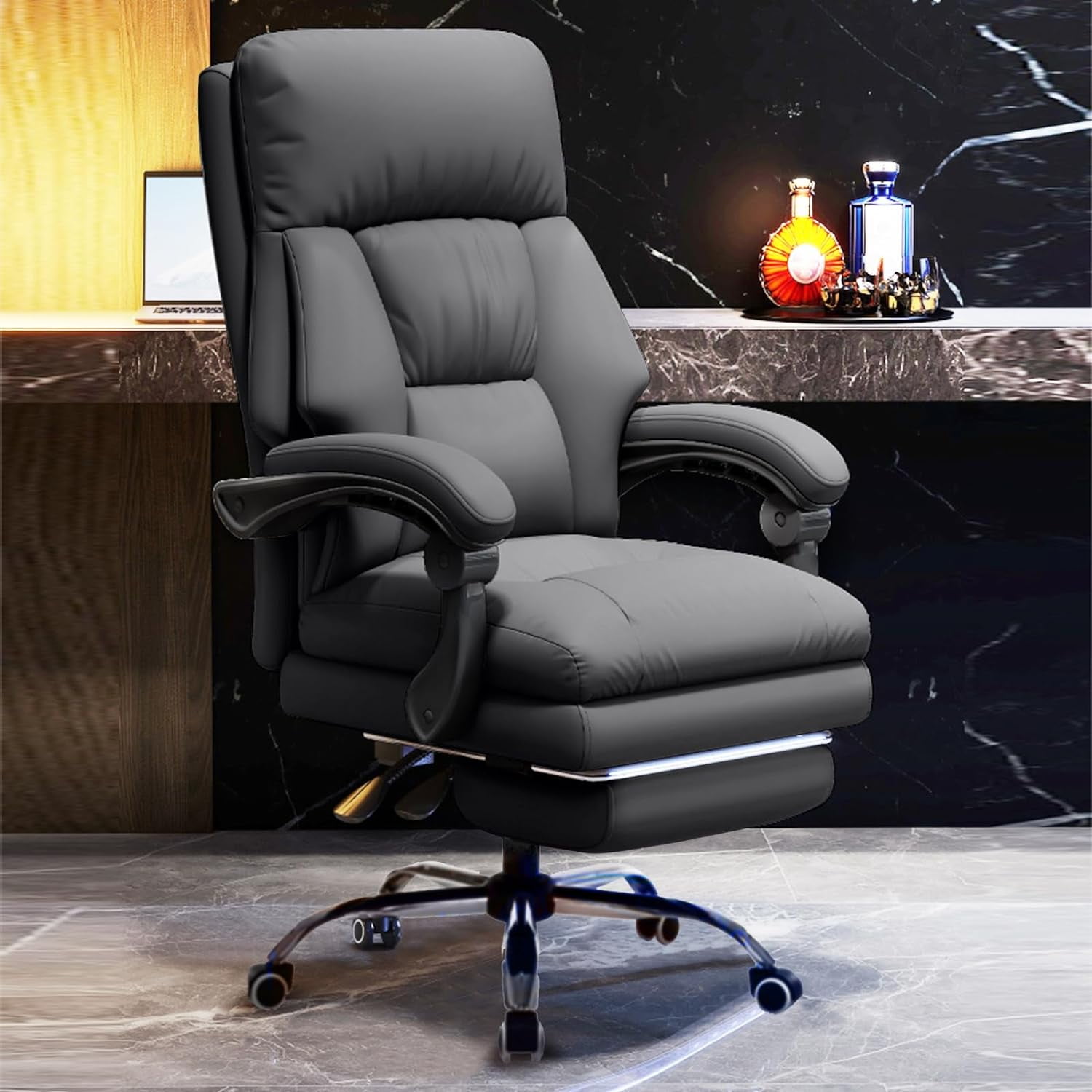 Leather Work Armchair WXJHL Executive Office Chair With Foot