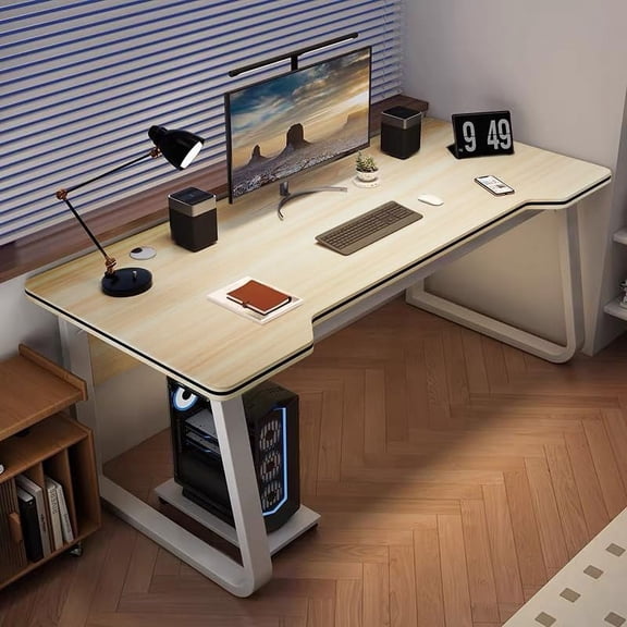 WXJHL Gaming Desk Computer Writing Table Student Art Modren Simple Style PC Wood Suitable Portable Desk for Home, Office,Bedroom(31.4''*19.6''Natural)