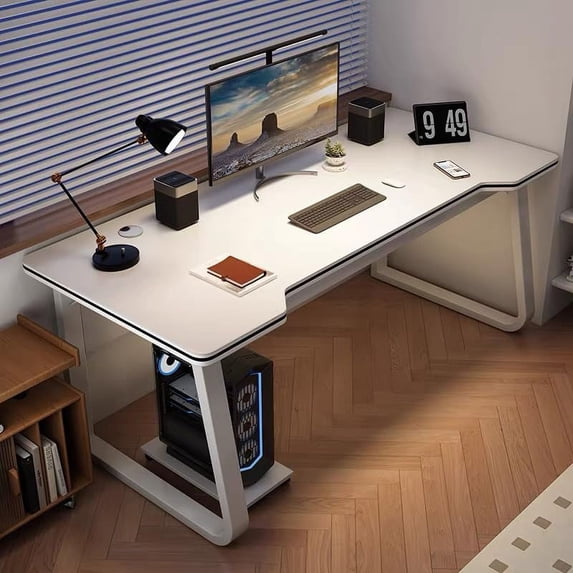 WXJHL Gaming Desk Computer Writing Table Student Art Modren Simple Style PC Wood Suitable Portable Desk for Home, Office,Bedroom(31.4''*19.6''White)
