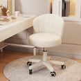 thumbnail image 1 of WXJHL Home Office Chair with Wheels PU Leather Swivel Drafting Chair with Back Rolling Round Stool Height Adjustable Work Task Vanity Salon Spa Stool Chair ( 13.8 * 2 * 9.9), 1 of 6