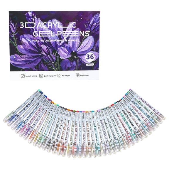 WXLCISI 1.0 Mm 3D Acrylic Gel Pens Write 2025 New 3D Acrylic Paint Markers Acrylic Paint Pens Glitter Gel Stick For Coloring Writing 1ML
