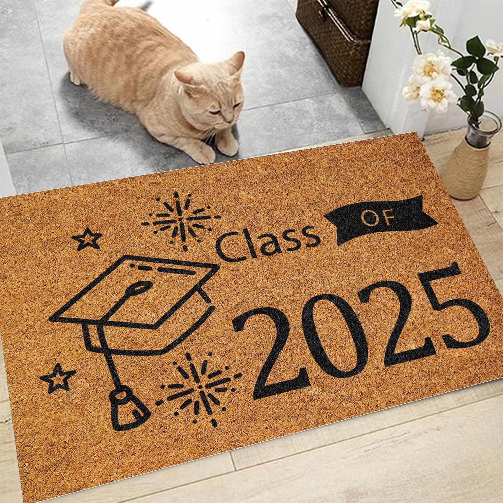 WXLCISI 2025 Graduation Party Decorations Funny Welcome Door Mat ...
