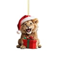 thumbnail image 1 of WXLCISI 2D Christmas Lion Pendant Decoration Christmas Tree Double Printed Acrylic Pendant Decoration Interesting Decoration, 1 of 4