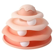 WXLCISI Cat Ball Track,Cat Ball Toy,Kitty Toys Roller,3-Level Cat Ball Tower with 3 Removable Balls,Interactive Cat Toy,Circle Track DIY Fun Toy for Kitten Mental Physical Exercise