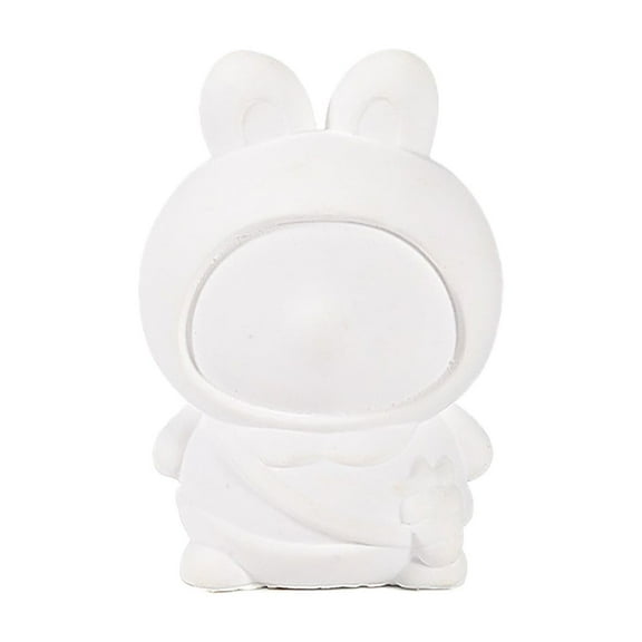 WXLCISI DIY Ceramic Figurines 3 Unpainted Plaster Bunny Dolls Art Painting Set With 12 Pigments 2 Brushes And 1 Colour Mixing Plate For Toddlers To Paint Their Own Figurines