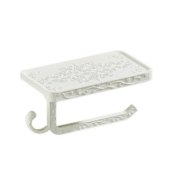 WXLCISI Decorative Towel Ring with Shelf – Rustic Wall-Mounted Organizer for Bathroom Essentials, Durable & Stylish