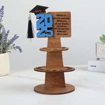 WXLCISI Graduation Gift Money Holder Tower 2025 Wood New Tiered Graduation Greeting Money Card Holders, Unique Money Holder Cash Gift Ideas for Graduation Party Supplies
