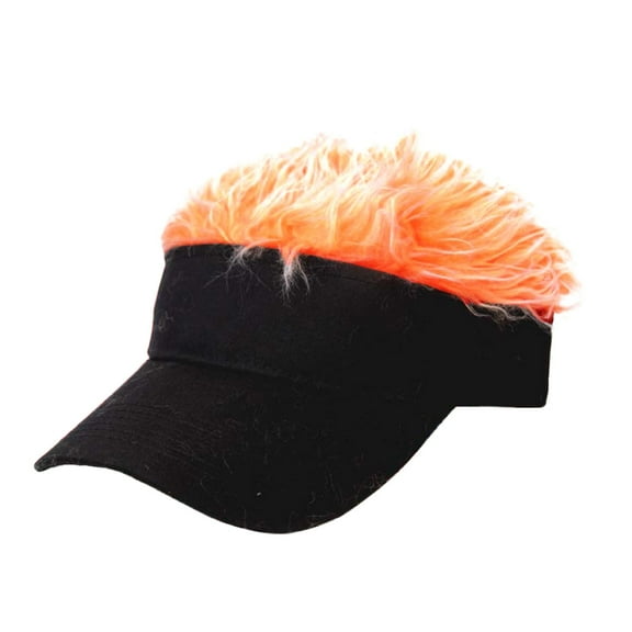 WXLCISI Hair Baseball Cap Wig Peaked Novelty Visors Men Hat with Spiked Hair