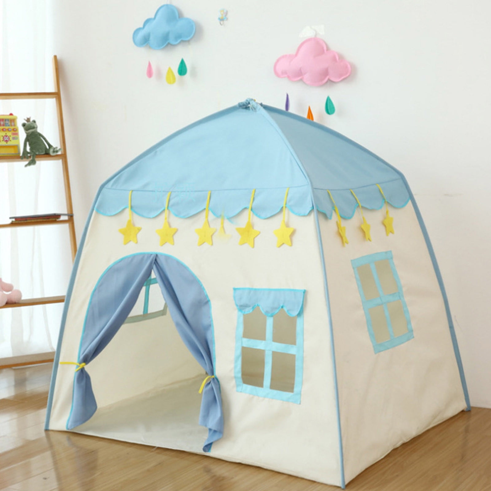 WXLCISI Large Kids Play Tent - 51 Fairy Teepee House for Boys & Girls, Indoor & Outdoor Childrens Fort for Birthday Gifts & Camping