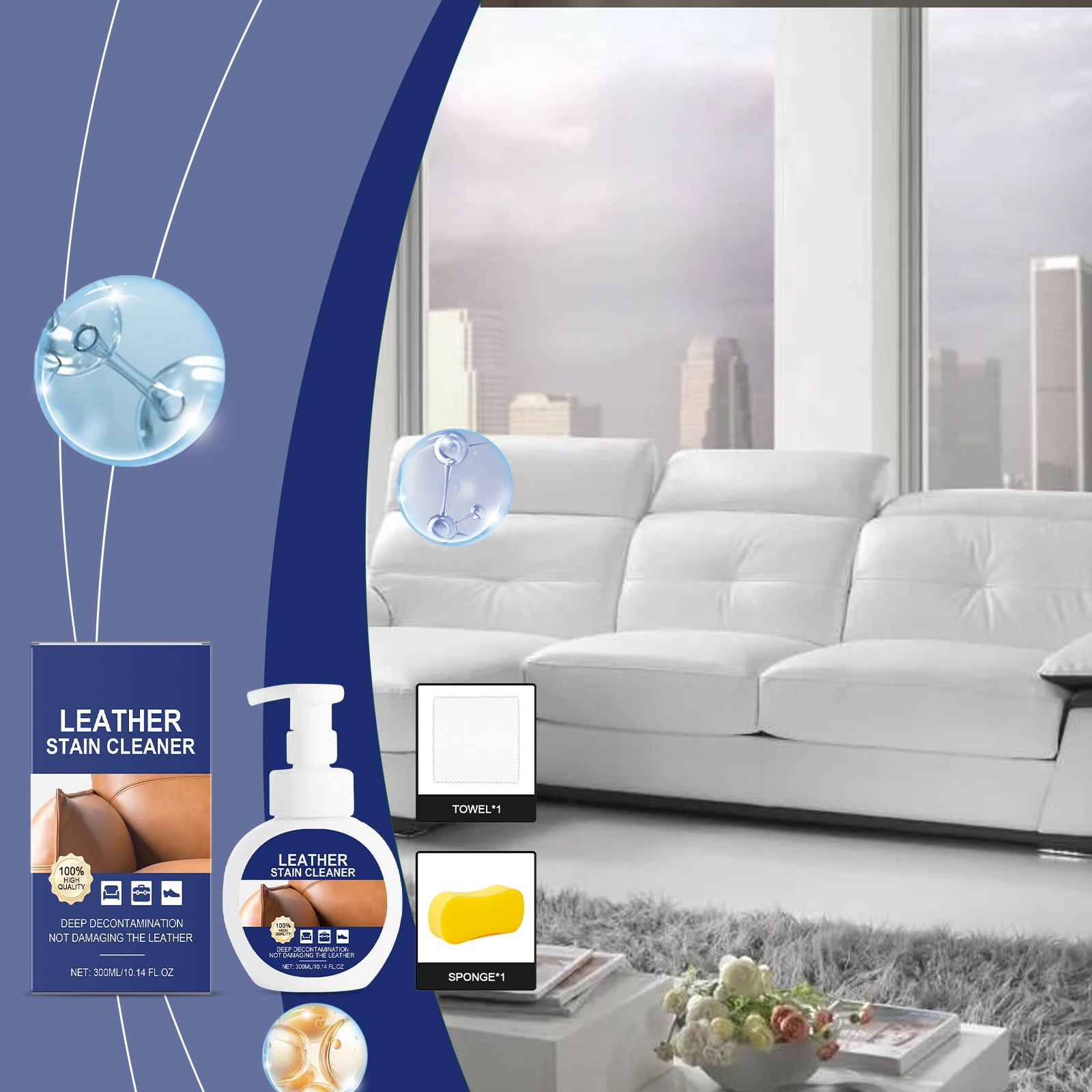 WXLCISI Leather Cleaner – Oil & Stain Remover for Household Use ...