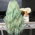 thumbnail image 1 of WXLCISI Long Green Wavy Wig for Women 25 Inch Middle Part Curly Wig Natural Looking Synthetic Heat Resistant Fiber Wig for Daily Party Use, 1 of 9