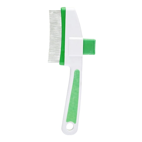 WXLCISI Pet Hair Removal Comb - Flea Comb with Release Button - Efficient Grooming for Cats & Dogs 