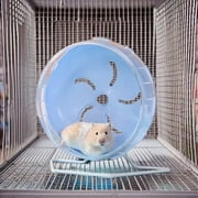 WXLCISI Silent Hamster Wheel Large Small Animal Exercise Wheel With Stand | Blue Design | Easy Installation For Hamsters