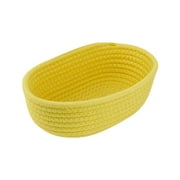 WXLCISI Small Woven Baskets, Empty Tiny Storage Baskets, Mini Cotton Rope Baskets, Oval Decorative Hampers, Storage Bins for Toys, Empty Gift Basket for Baby Nursery