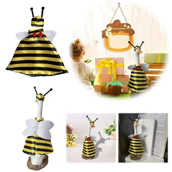 WXLCISI Spring Goose Outfit - Porch Goose with Wings for Seasonal Decor 23Inch