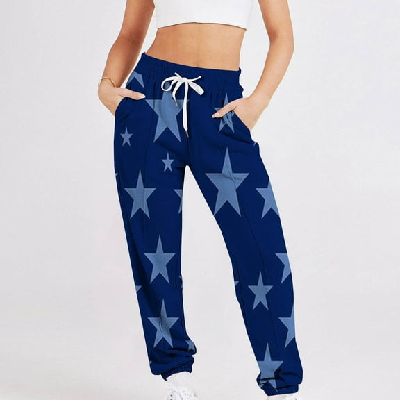 WXLWZYWL 2024 Sweatpants for Women Trendy Plaid Gradient Printed High Waist Wide Leg Pants Work Casual Loose Fit Pocket Lounge Joggers