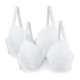 thumbnail image 1 of WXLWZYWL 2PC Women Wireless Lace Bra Lightly Padded Push Up Breathable Daily Solid Basic Bra, 1 of 3