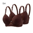 thumbnail image 1 of WXLWZYWL 2PC Women's Underwire Embroidered Bra Push Up Breathable & Lightweight Daily Wear Bra, 1 of 3