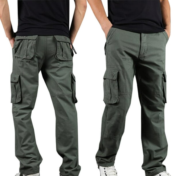 Mens Cargo Pants 2024 Casual Drawstring Elastic Waist