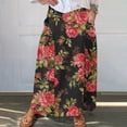 thumbnail image 1 of WXLWZYWL Boho Maxi Skirts for Women Plus Size Trendy Fall 2024 Long Beach Skirts High Waisted Floral Renaissance Skirt with Pockets, 1 of 5