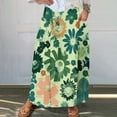thumbnail image 1 of WXLWZYWL Boho Maxi Skirts for Women Plus Size Trendy Fall 2024 Long Beach Skirts High Waisted Floral Renaissance Skirt with Pockets, 1 of 5