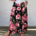 thumbnail image 1 of WXLWZYWL Boho Maxi Skirts for Women Plus Size Trendy Fall 2024 Long Beach Skirts High Waisted Floral Renaissance Skirt with Pockets, 1 of 5