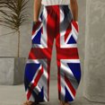 thumbnail image 1 of WXLWZYWL British Flag Pants Women Casual Loose Pants Sweatpants Elastic Waist with Pockets, 1 of 3