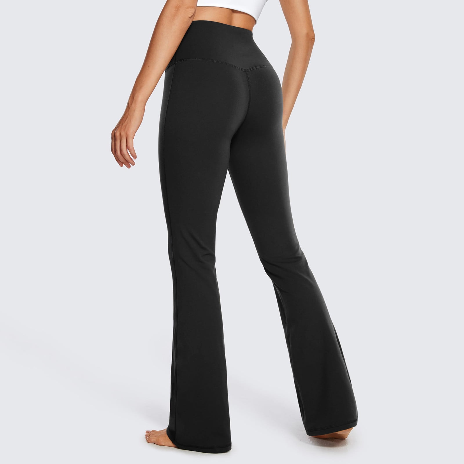 OMKAGI Butt Lifting Flare Leggings – Tummy Control Wide Leg Yoga Pants For Women - View #11