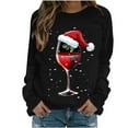 thumbnail image 1 of WXLWZYWL Christmas Shirts for Women 2024 Raglan Sleeve Funny Xmas Tree Print Cute Santa Graphic Sweatshirts Loose Fit Pullover, 1 of 3