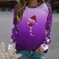 thumbnail image 1 of WXLWZYWL Christmas Sweatshirt Women Christmas Snowman Reindeer Print Pullover Casual Long Sleeve Holiday Shirts Tops, 1 of 4
