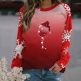 thumbnail image 1 of WXLWZYWL Christmas Sweatshirt Women Christmas Snowman Reindeer Print Pullover Casual Long Sleeve Holiday Shirts Tops, 1 of 4