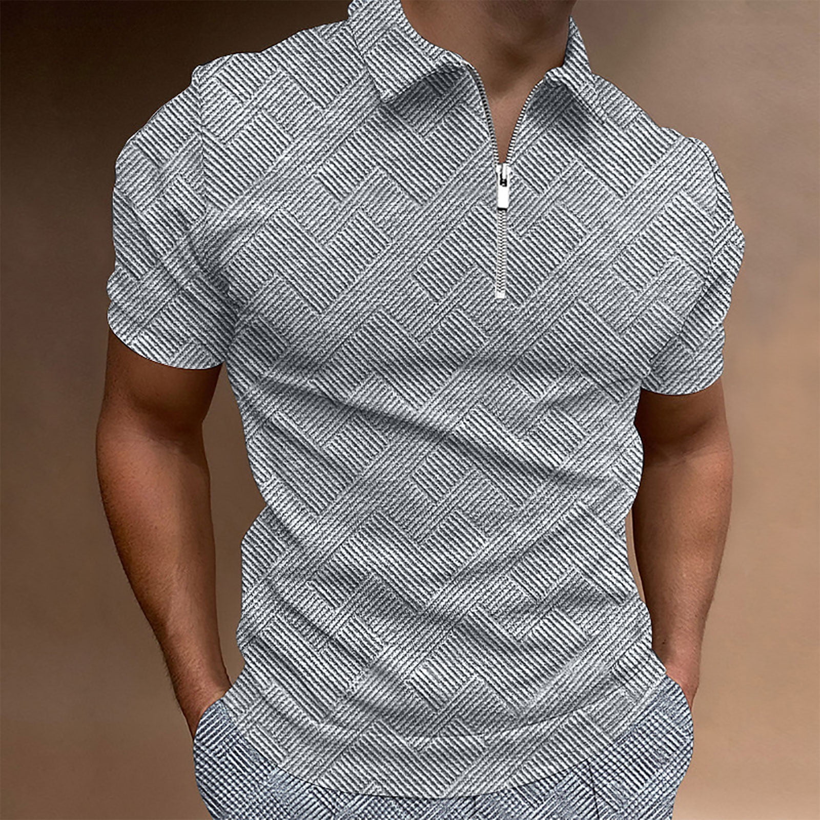 Men's Plus Size Long Sleeve Casual Polo Shirt main image 0
