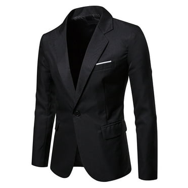 WXLWZYWL Clearance Sales Today Men's Blazer Casual Jacket for Men Slim Fit One Button Blazer for Men Wedding Prom Sport Coats