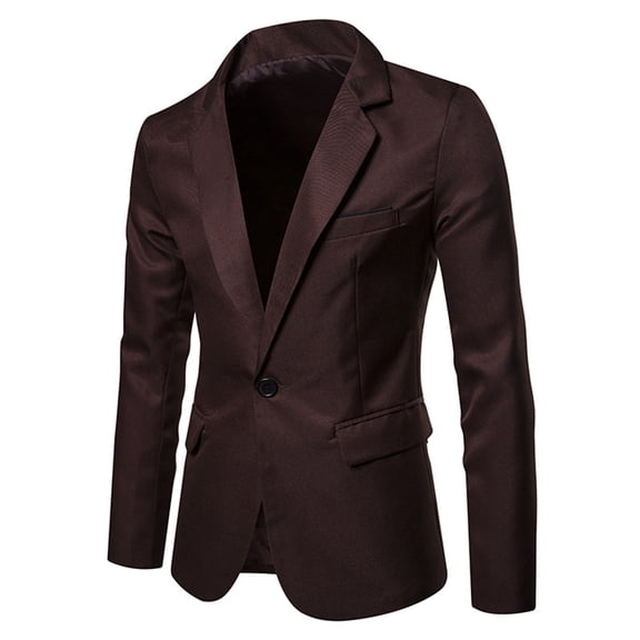 WXLWZYWL Men's Blazer Casual Jacket for Men Slim Fit One Button Blazer for Men Wedding Prom Sport Coats