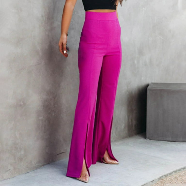 High waisted flare dress fashion pants