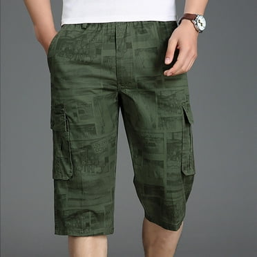 WXLWZYWL Fall Savings Clearance 2024 Mens Cargo Capri Pants Relaxed Fit Multi Pockets Shorts Outdoor Tactical Cropped Pants Athletic Hiking Cargo Pants
